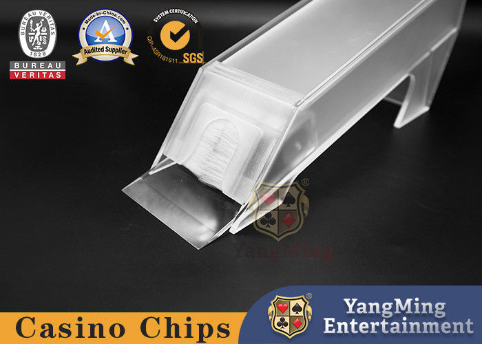 품질 8쌍 포커 카드 카지노 테이블 딜러 신발 맞춤 투명 아크릴 플라스틱 철 셰프트 공장