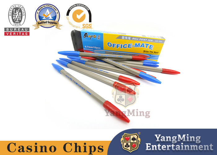 Qualité Baccara Dragon Tiger Casino Game System Red d'ABS et stylo bille de enregistrement bleu usine