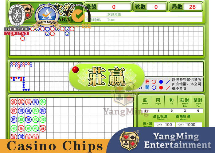 Qualità Esposizione cinese ed inglese del baccarat della lista dei passeggeri di sistema del software del casinò del poker della Tabella dei giochi fabbrica
