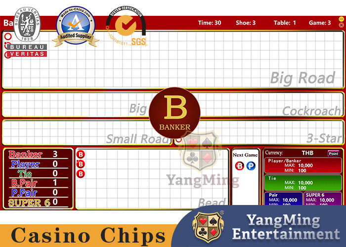 Qualità Tabella internazionale Live Game Display Interface dei sistemi di gioco del baccarat Lucky Six System Software Poker fabbrica