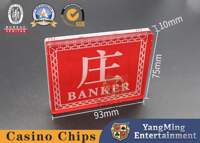 Qualidade botão de aposta chinês e inglês Dragon Tiger Casino Table azul vermelho acrílico de 180g fábrica