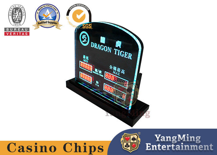 الجودة ABS Dragon Tiger Limit Sign وطاولة البوكر محدودة البطاقة الحمراء كازينو طاولة البوكر لعبة LED الرهان الإلكتروني مصنع
