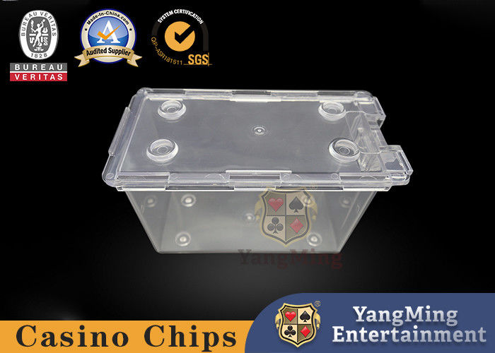 Qualità 8 paia trasparenti acriliche della mazza della carta di regalo del contenitore del baccarat del casinò della mazza della Tabella del commerciante della scatola di carte fabbrica