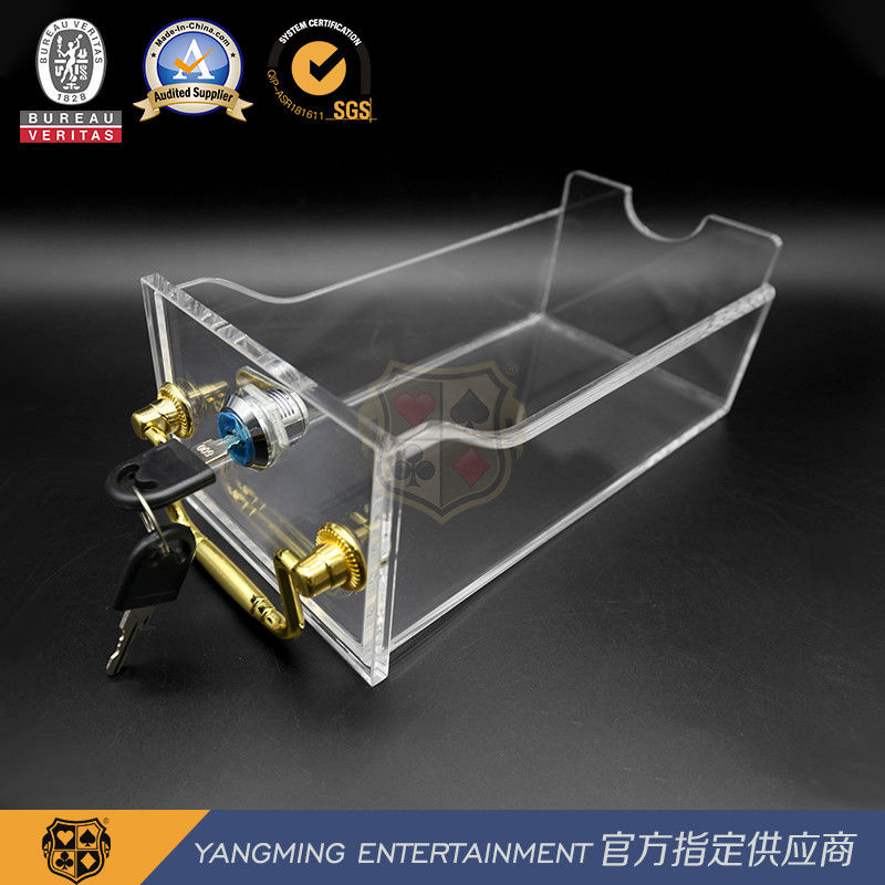 Qualität 8 Paare Schürhaken-Karten-Geschenkbox-Acryl-völlig transparent mit Verschluss-Abfall-Karten-Kästen Fabrik