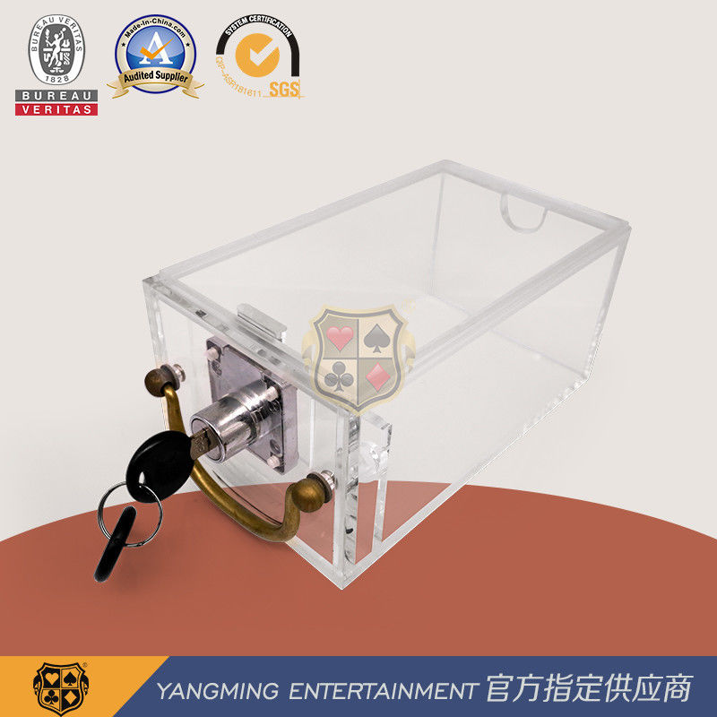 Jakość Standardowy uchwyt na karty kasynowe 6 par Pudełka na karty upominkowe Akrylowe zamykane pudełko na karty do gry w pokera fabryka