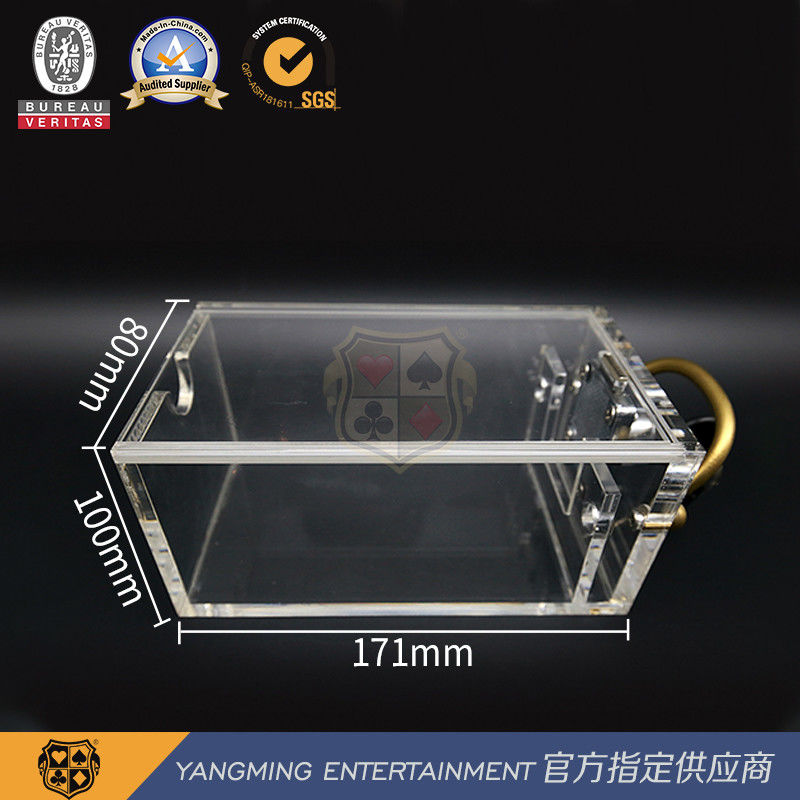 Jakość Standardowy uchwyt na karty kasynowe 6 par Pudełka na karty upominkowe Akrylowe zamykane pudełko na karty do gry w pokera fabryka