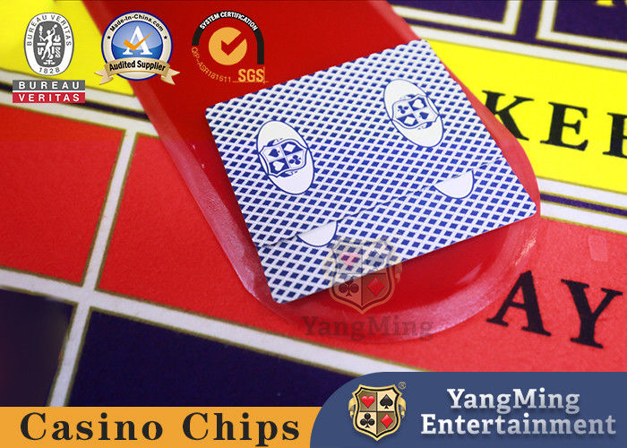 Qualità Tavola regalo di carte da poker acriliche rosse Baccarat Tavola da poker Tavola di gioco Tavola di trasferimento di carte fabbrica