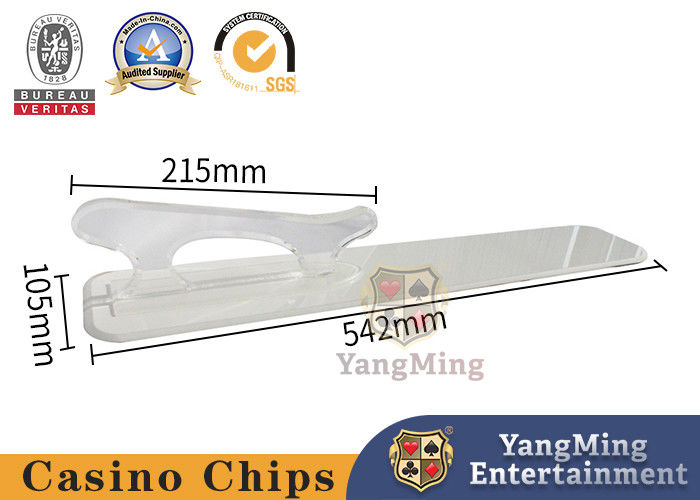 Quality Gambling Casino Game Accessories Acrylic White Card Giver Texas Baccarat Casino Table Poker Giver Board factory