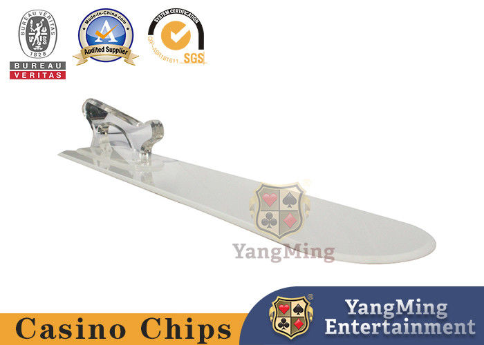 Quality Gambling Casino Game Accessories Acrylic White Card Giver Texas Baccarat Casino Table Poker Giver Board factory