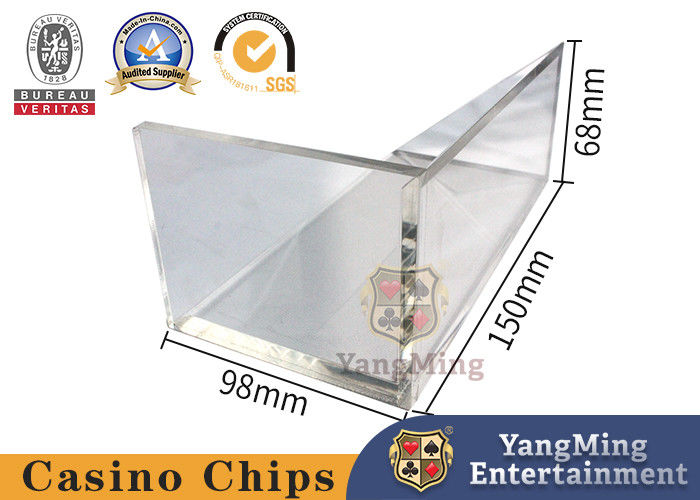 Chất lượng Bộ ba góc minh bạch Acrylic Thẻ rác Black Jack Poker Bàn Deck Thẻ Box nhà máy