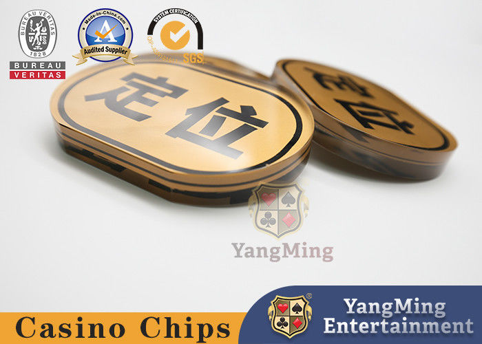 Jakość Złota Owalna Karta Pozycjonowania Międzynarodowa Bull Poker Game Accesory Customized fabryka