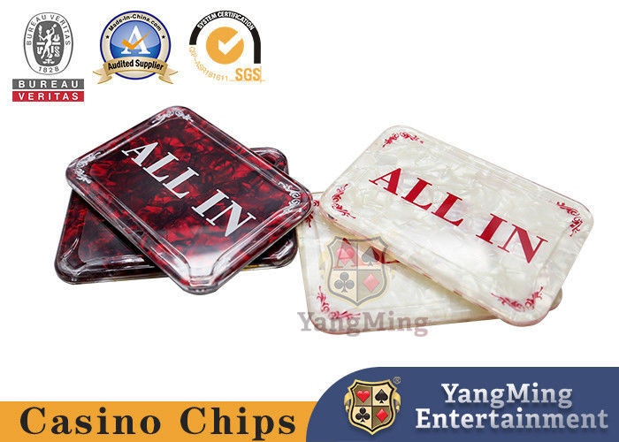 Jakość Akrylowy kwadrat All In Positioning Card Texas Poker Table Game Table pełny zakład fabryka