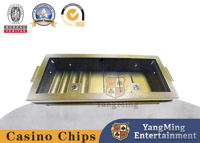 Quality Metal Iron Chip Tray Single Layer Combination With Lock Poker Table Top Chip Float factory