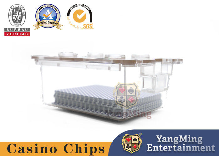 Chất lượng 2 cặp của hộp quà acrylic Poker loại bỏ người giữ tùy chỉnh dày Poker Game Thẻ bàn nhà máy