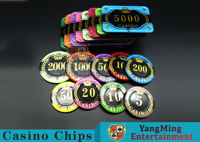 Difficult To Distort Authentic Casino Poker Chips , Crystal Dice Poker Chips 