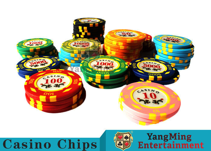 Kualitas 11.8g Texas Holdem Metal Casino Poker Chips Bentuk Bulat Dengan Diameter 40mm pabrik