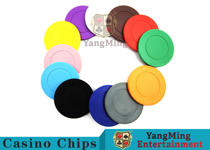 Roulette Dedicated Solid Color Plastic Poker Chips With Customized Print Logo