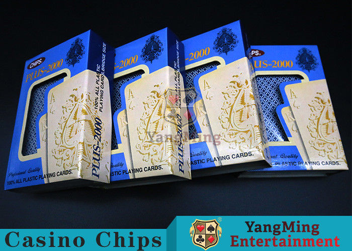 Red Blue Color Plastic Poker Playing Cards With High Efficiency 