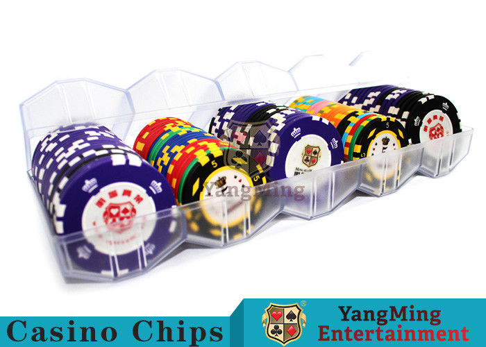 Transparent Acrylic Poker Chip Rack Touch Smooth For 100Pcs 46mm Round