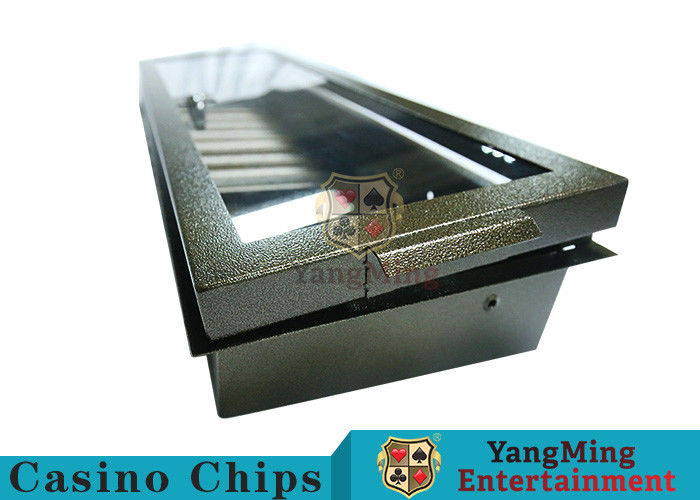 Easy Operate Poker Chip 1 Layer Metal Rack Poker Table Chip Tray With