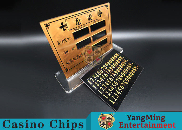 Quality Casino Dragon And Tiger High-Grade Pure Copper Entertainment Bet Card Table Limit Sign factory