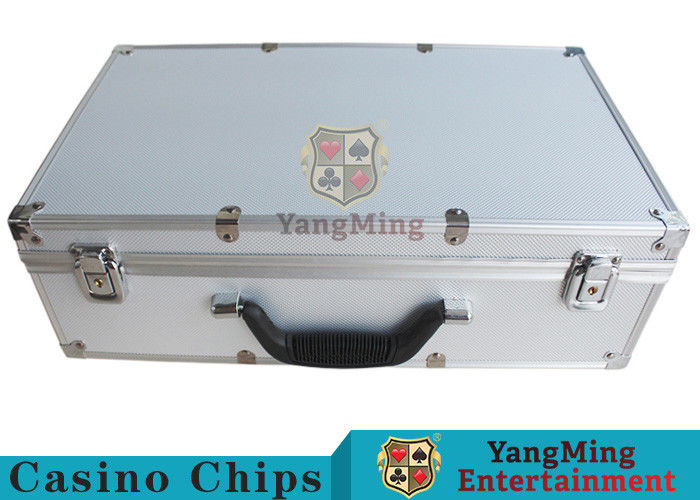 760pcs Poker Chips Case With Security lock Easy To Carry Casino Game Accessories Aluminum Round Chip Case With Handle
