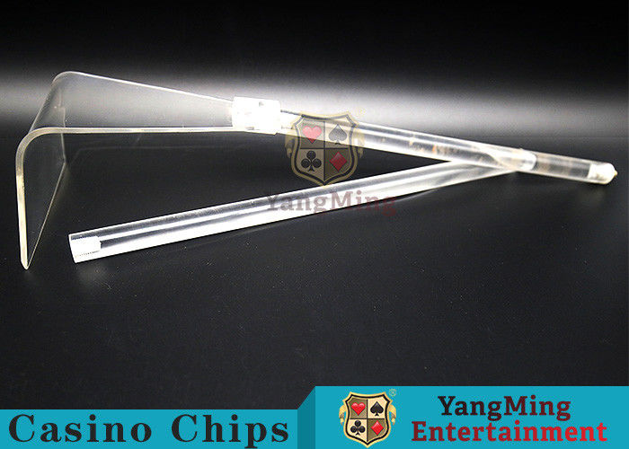 Jakość Nowy niestandardowy styl przezroczyste karty do gry Clay Round Chip Rake na akcesoria do stołu pokerowego w kasynie fabryka