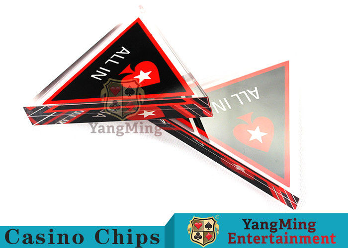 Unique Style Casino Game Accessories , Triangular Shape Poker Playing Cards