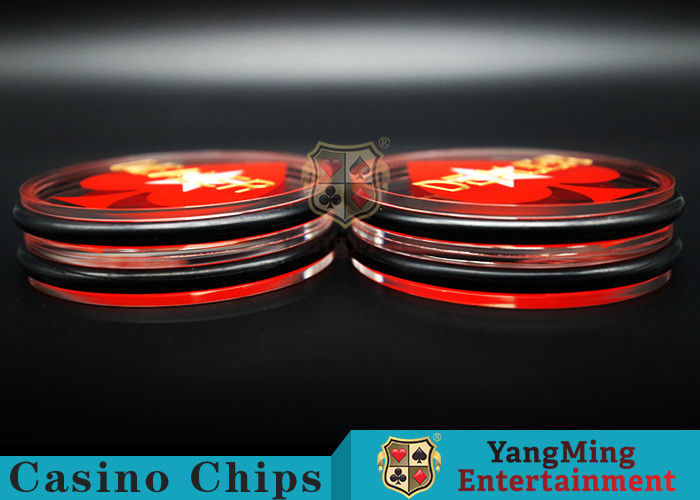 Jakość Przezroczysty przycisk Texas Holdem Dedykowany dwustronny przycisk Dealera do gier stołowych w pokera fabryka