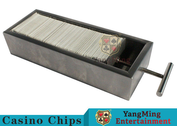 Stainless Steel Casino Game Accessories , Casino Card Holder For 8 10