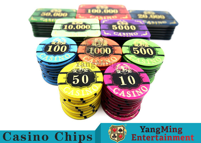Acrylic Casino Style Poker Chips Tough And Durable With ABS New Material