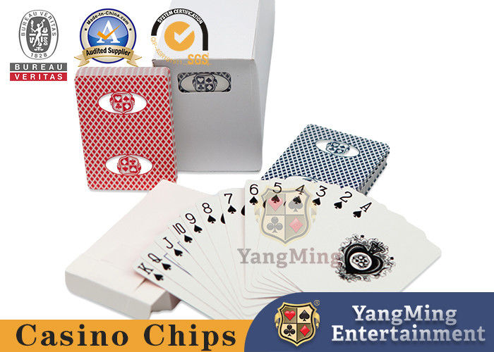 Qualità Originale carta nera da 310 grammi, carte da gioco da casinò rosso e blu con cuori neri. fabbrica