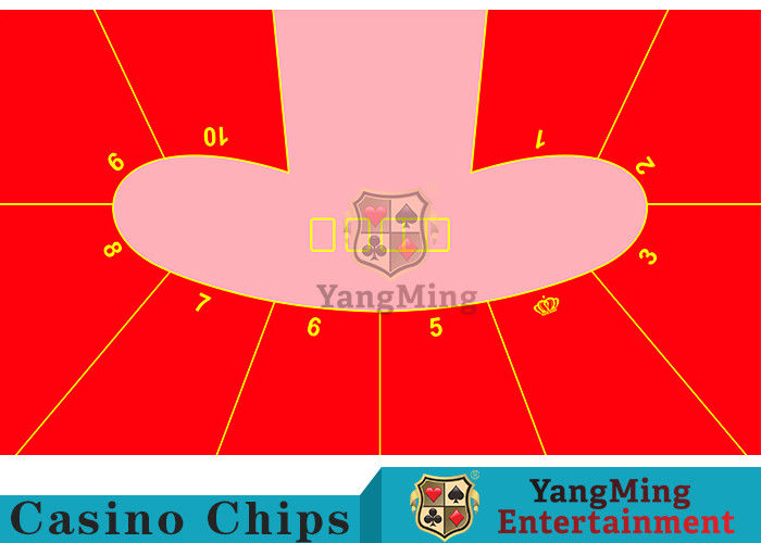 10P Pod Shape Red Color Dice Table Layout , Custom Layout Of Roulette Table