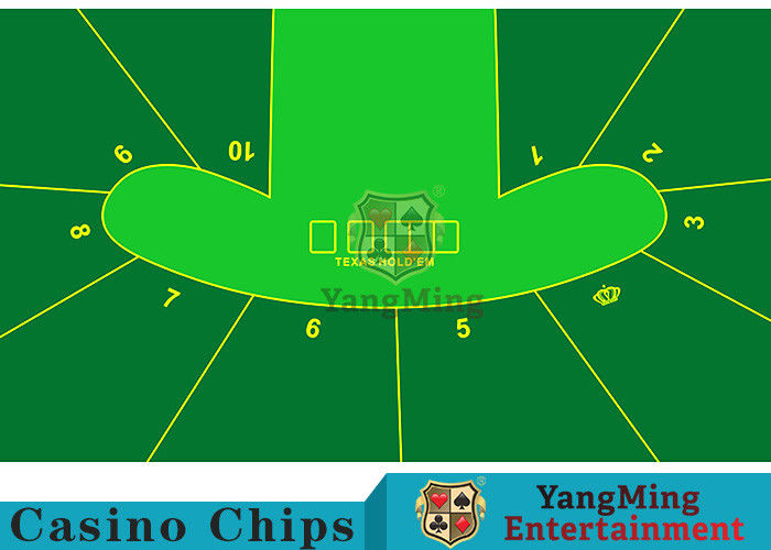 Jakość 100% tkanina poliestrowa 10 graczy Texas Holdem Poker Table Layout Casino Layout For Standard Poker Games Błękitny kolor fabryka