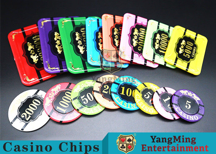 Custom Tiger Image Casino Poker Chips With Environmental Protection Material