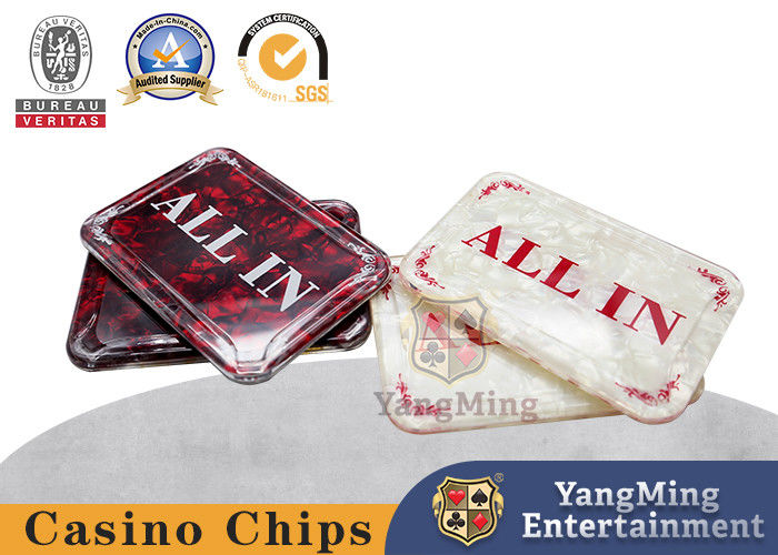 Kalite Yepyeni Akrilik Kare ALL IN konumlandırma kartı Texas Hold'Em Oyun Masası Tam Bahis Tasarımı fabrika