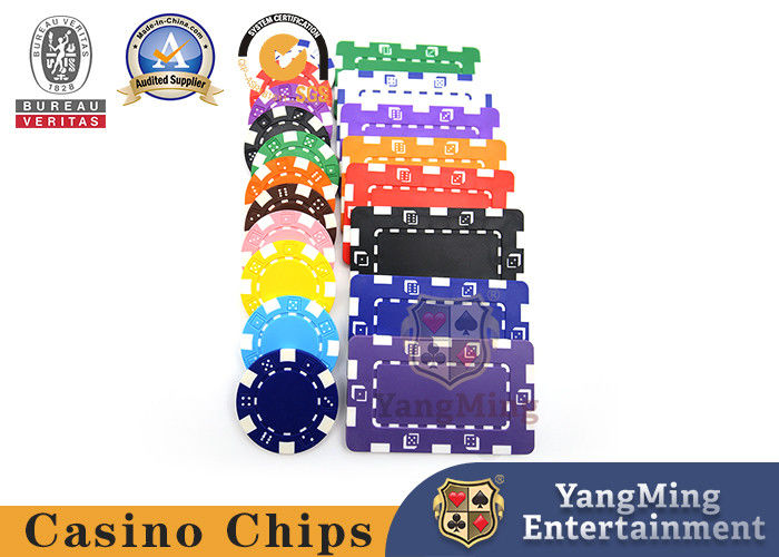Kalite 11.5g yepyeni çok renkli fişler ABS plastik Teksas Baccarat Casino Özel fabrika