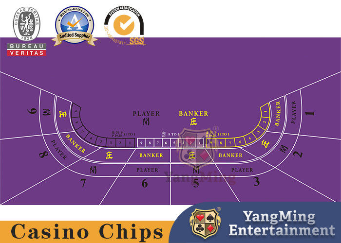 Kalite Poker Kulübü Su geçirmez Masa örtüsü Özel Baccarat 9 Oyunculu Poker Oyun Masa örtüsü fabrika
