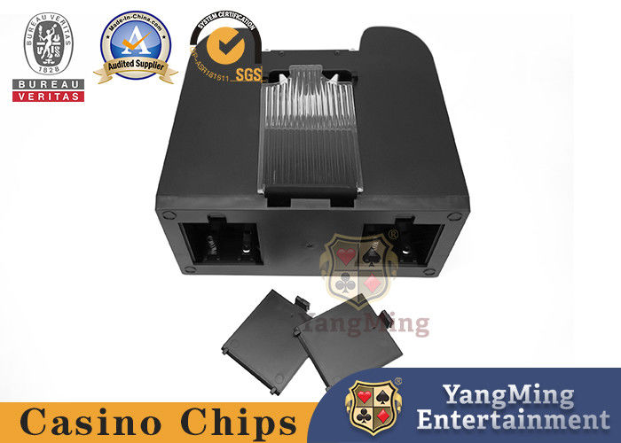 Quality Baccarat Texas Poker Shuffle Machine 4 Pairs Black Plastic Casino Card Shuffle Machine factory