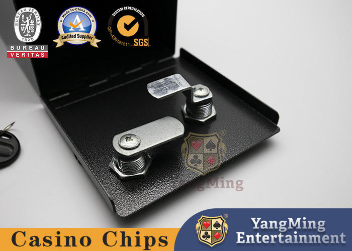 Qualidade Caixa Lockable do dinheiro do casino material metálico do ferro com os dois fechamentos para a ponta e o Chip Storage fábrica
