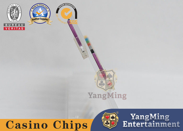 Qualità Casinò Transparent Chip Rack 16 Round Texas Hold'Em Chips Monete Acrilico Display Rack fabbrica
