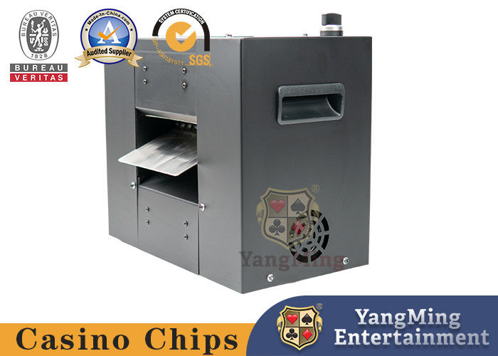 গুণ ব্র্যান্ড নিউ ক্যাসিনো ব্ল্যাক মেটাল ডাবল মুখ গেমিং কার্ড উচ্চ গতির স্বয়ংক্রিয় Crusher কারখানা