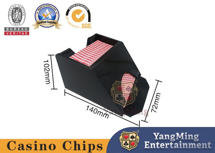Calidad Todos Negro Acrílico Casino Mesa Negro Jack Niuniu 1 Deck Mesa de póquer Escritorio Distribuidor de cartas fábrica
