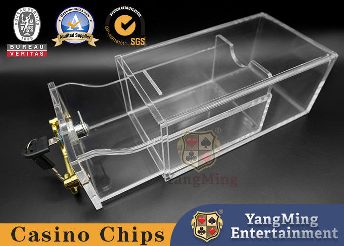 Kualitas Kotak Pengiriman Kartu Poker Akrilik Baru Dengan Kunci Dedikasi Untuk Kotak Pengiriman Kartu pabrik