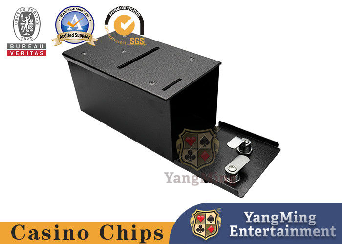Качество Казино Покер Стол Cash Drop Box Фабричный дизайн Металлический замок Cash Box С Замком фабрика