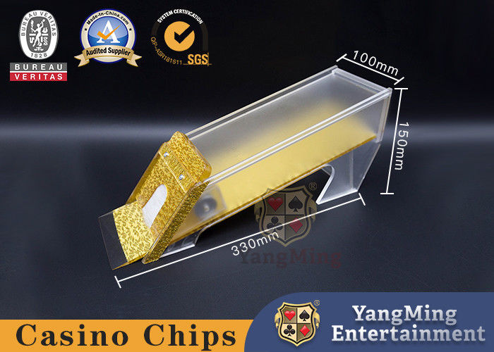 Qualität Plattform-Schürhaken-Kasino-Tabellen-Händler Texas Poker Baccarat Polished Golds 8 nehmen kundenspezifisches an Fabrik