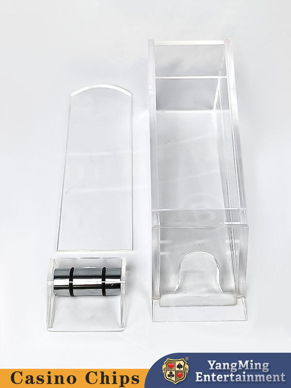 गुणवत्ता पारदर्शी बैकारेट टेक्सास होल्डम डीलर 8 डेक के साथ खेलते हुए कार्ड कैसीनो टेबल गेम कारखाना