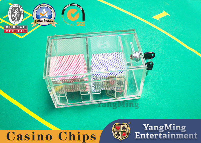 Качество Покерный стол для бакара держатель акриловый прозрачный 8 пар с блокировкой коробки с картами фабрика