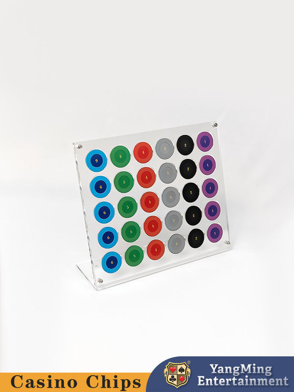 Qualidade 30 peças de acrílico transparente de póquer Chip Display Rack 40mm Rounda Roleta jogo de mesa de apostas fábrica