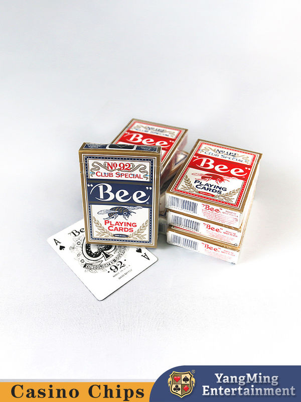 Qualität 310g Import Rotblau Biene Schwarz Kern Pokerkarte Baccarat Spieltisch Speicherkarte Fabrik